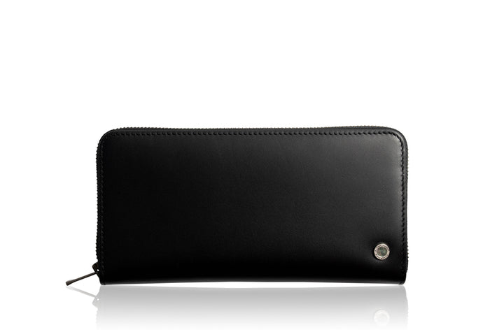 ラウンドファスナー 長財布 ブラックシェルモデル